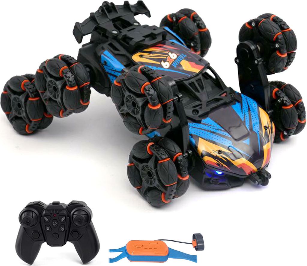 Ferngesteuertes Drift-Auto, 360¡ã-Drehung, Spray-Stunt-Auto mit 8 Raedern, Lichtern, Musik, wiederaufladbares elektrisches Spielzeug fuer Kinder,...