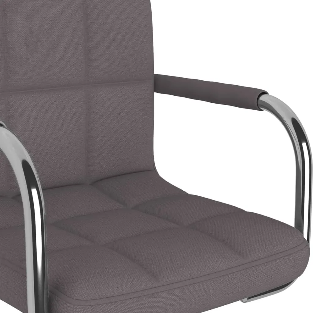 Sedia Girevole in Tessuto Taupe BEI CLORIS per Arredo Sala da Pranzo - 5