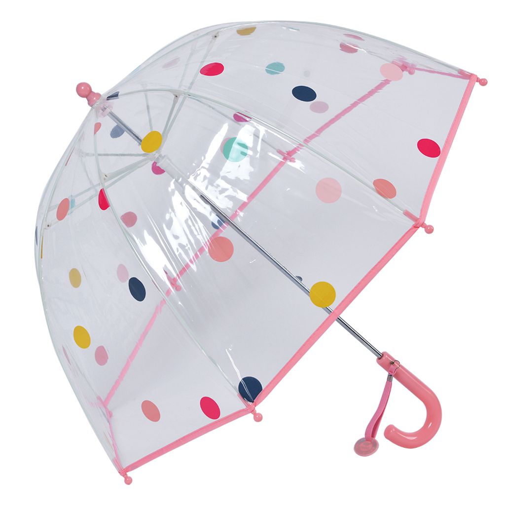 Clayre & Eef Kinderregenschirm Ø 65x65 cm Rosa Kunststoff Produktbild 