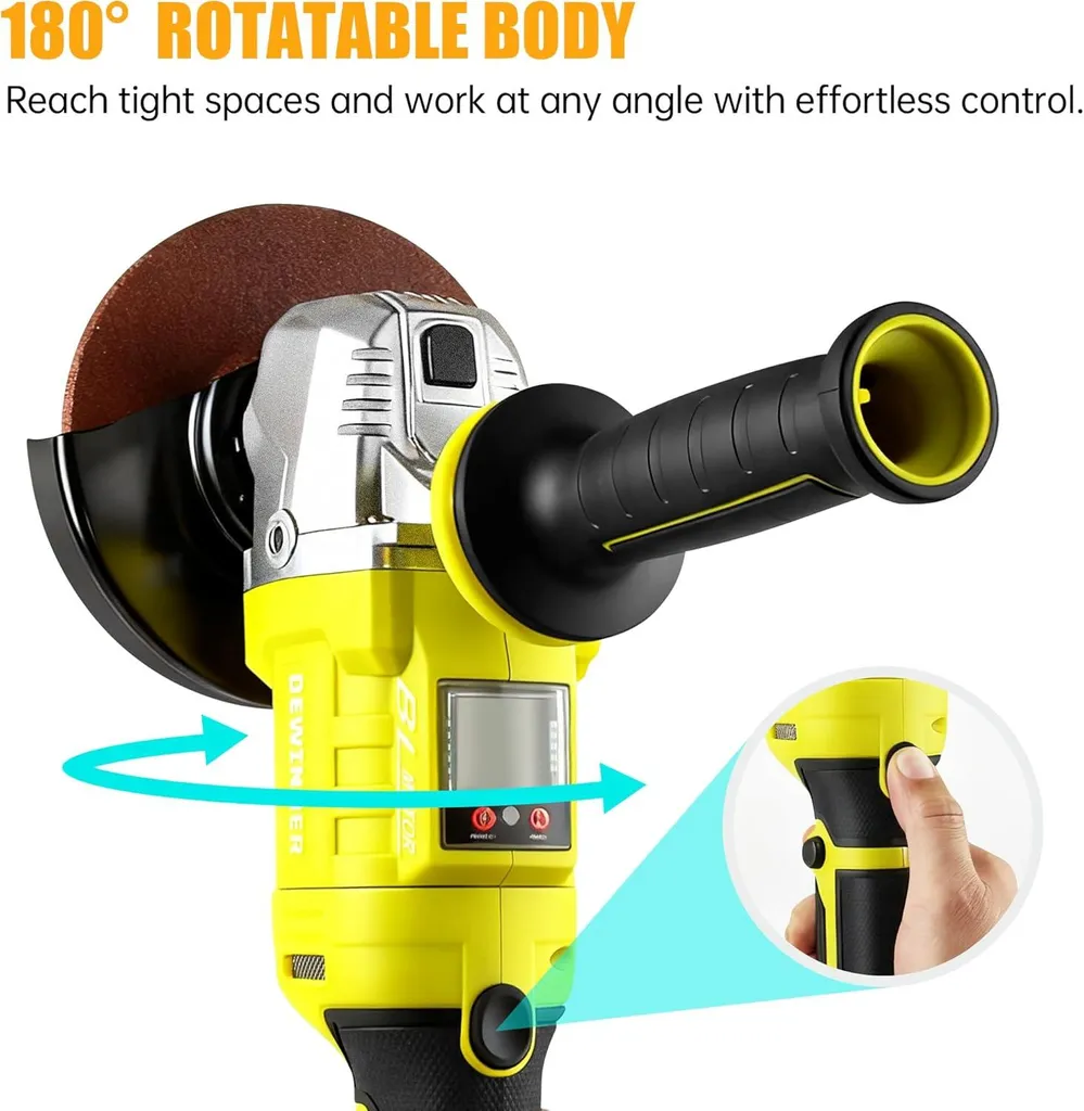 DEWINNER Meuleuse d'angle sans fil 21V Ø125mm 8500 tr/min sans balais - 4