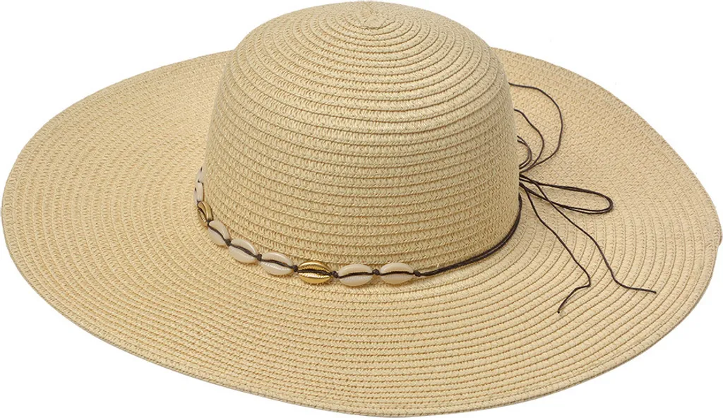 Cappello Donna Clayre & Eef Beige in Carta Paglia con Conchiglie JZHA0103