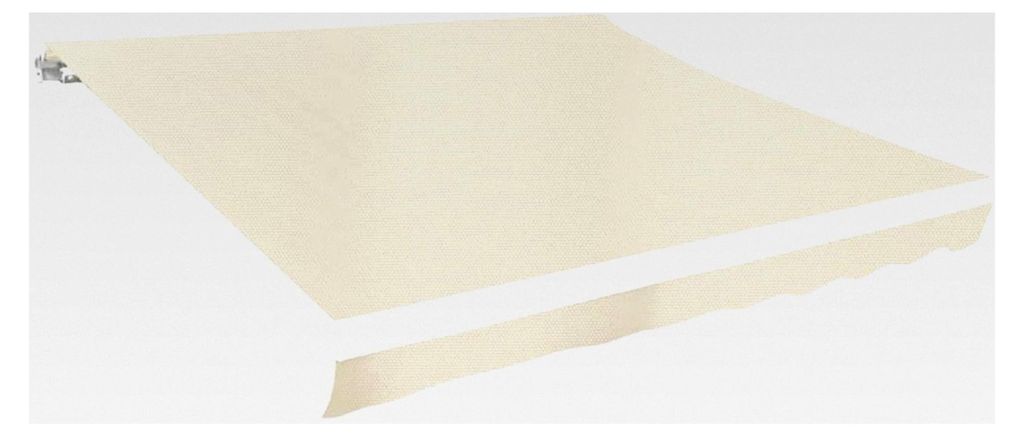 Markisenbespannung Canvas Creme 6x3 m (ohne Rahmen), wasserdicht für Balkon, Terrassenüberdachung für Wohnmobil, Terrasse, Garten, Café