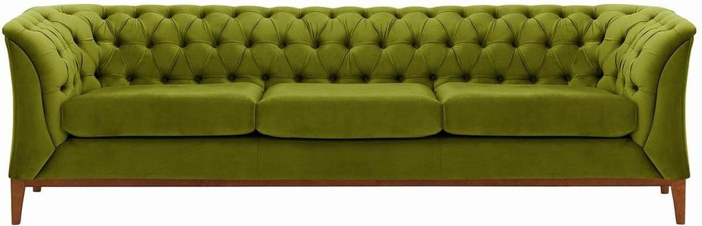 Dreisitzer-Sofa Chesterfield Modern Wood-Velluto 9-aveo