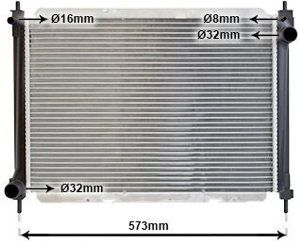 Radiateur moteur VAN WEZEL 13002261 pour Nissan Micra 3 et Note E11