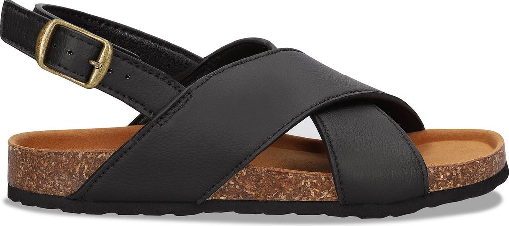 LANTA - Schwarze Vegane Sandalen