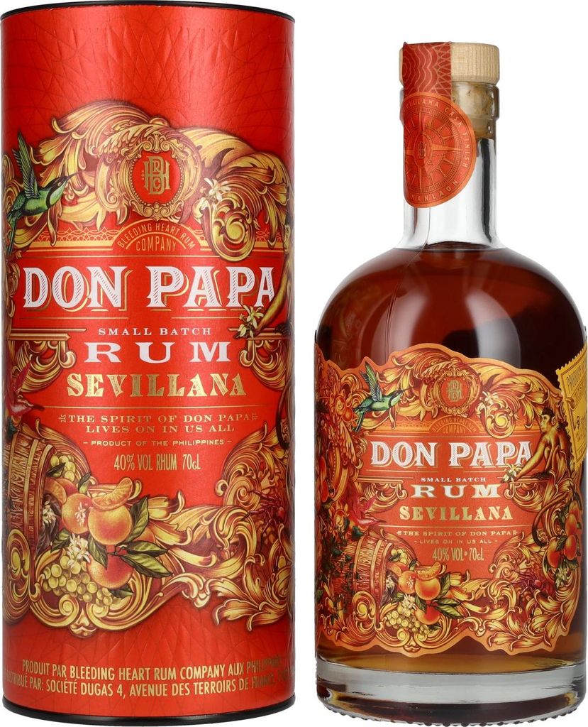 Don Papa Rum Sevillana 40% Vol. 0,7l in Geschenkbox