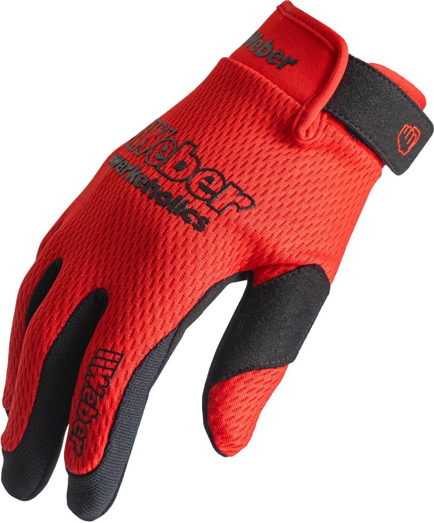 Weber #Werkeholics Ultra Lite Handschuhe lang rot / schwarz XXL Fahrradhandschuhe luftdurchlässig ultra leicht Silikonbeschichtung Mountainbike