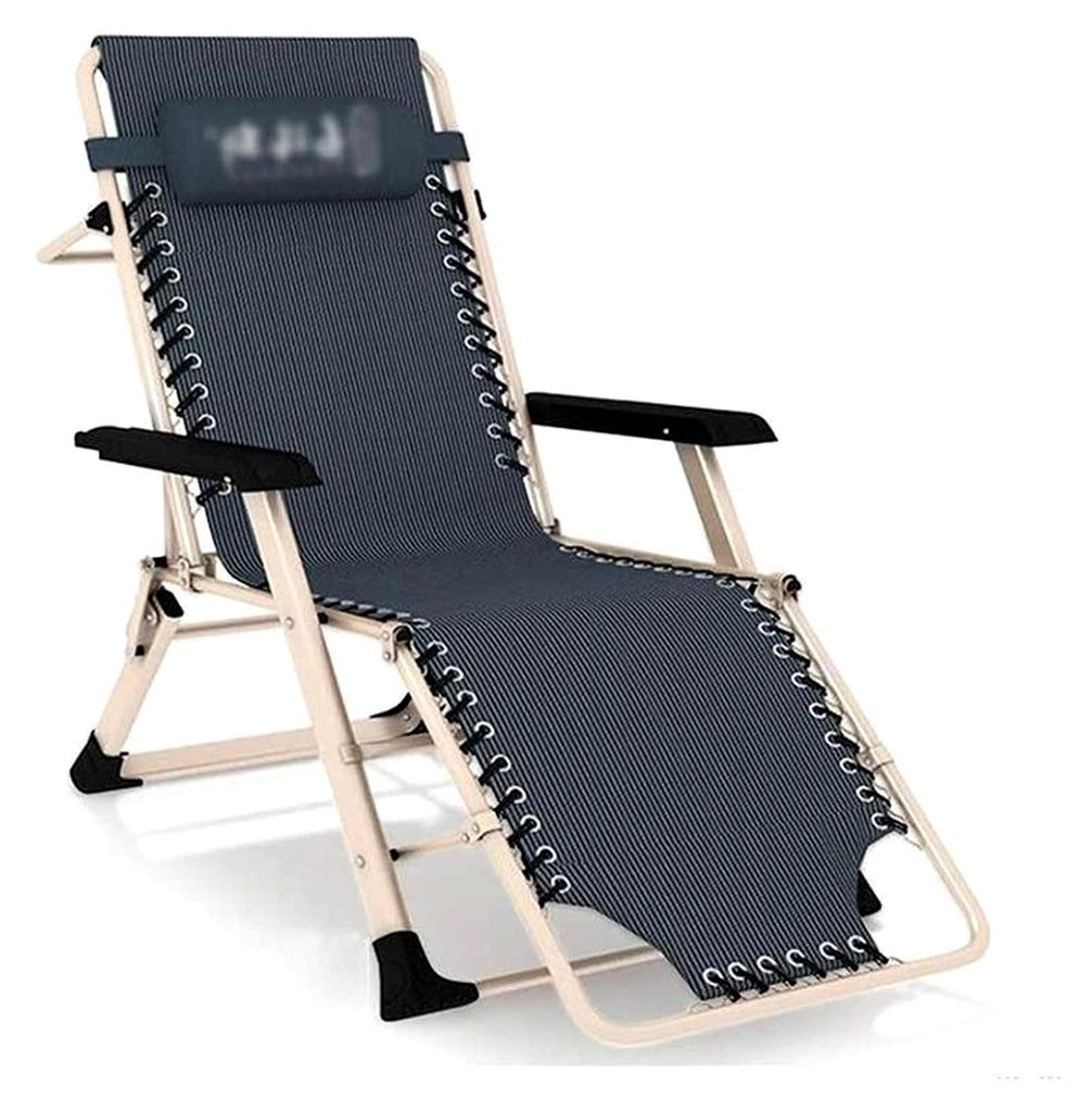 Faltbarer Lounge-Stuhl, verstellbarer Zero-Gravity-Liegestuhl für Strand, Camping und Garten