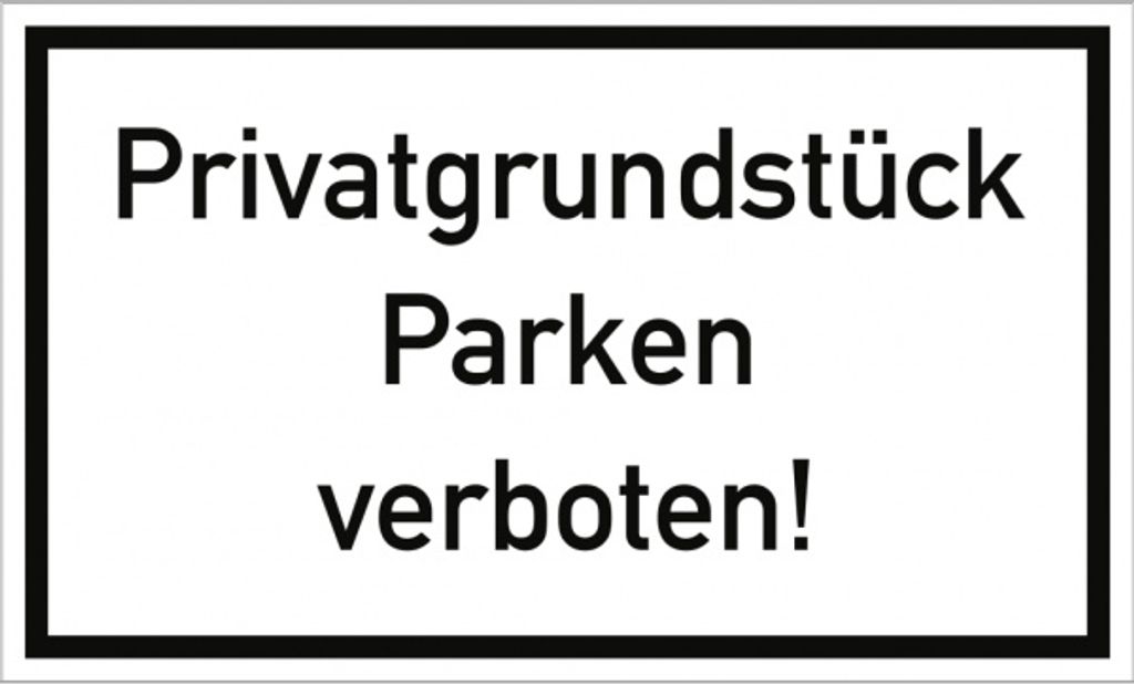 Dreifke Schild Privatgrundstück Parken verboten!, Kunststoff, 250x150 mm