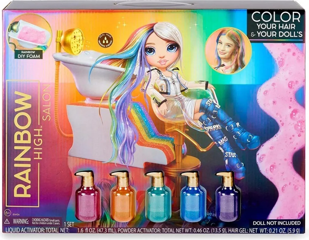 Salon de coiffure Rainbow High MGA Studio de Relooking Lavable pour Enfant