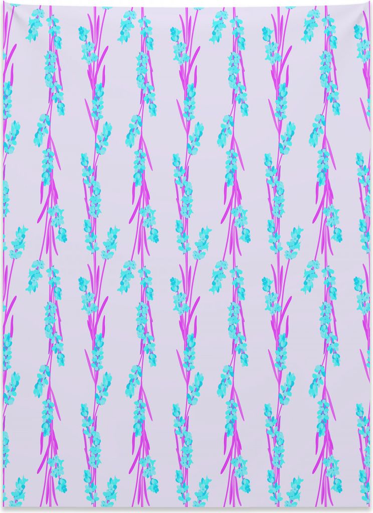 Abakuhaus Lavendel Wandteppich, Garten Duft Blooms aus Weiches Mikrofaser Stoff Kein Verblassen Klare Farben Waschbar, 110 x 150 cm, Blau Violett F...