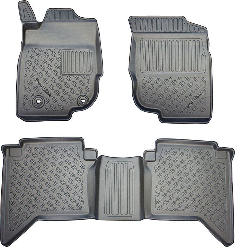 Z441097 TPE-Gummifußmatten kompatibel mit Toyota Hilux N25/N2 pick-up double cab 2006-08.2016