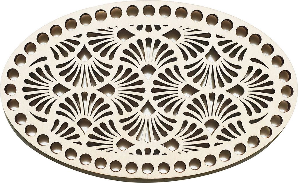 1 Korbboden Korbdeckel Holz Natur Körbe Flechtboden Häkelböden Variantenwahl, Größe:200x120x5x8mm, Motiv:Floral