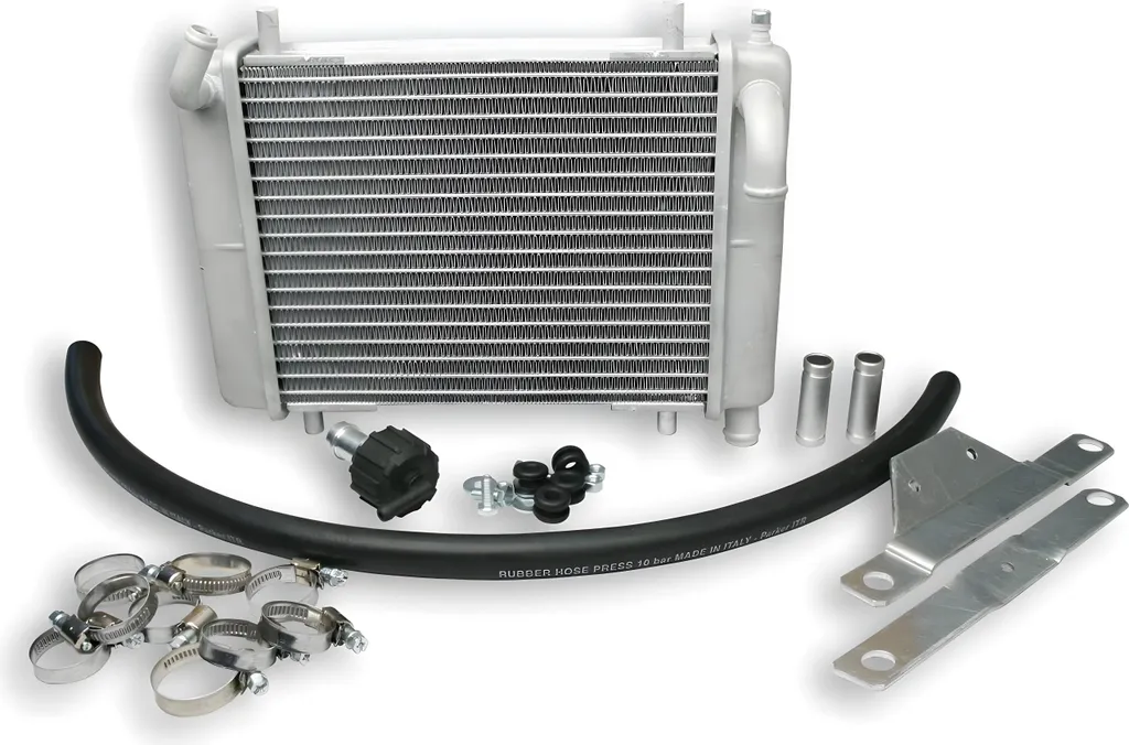 Radiateur Malossi MHR Alu 304x198mm Ø50mm pour Piaggio Zip SP 2000