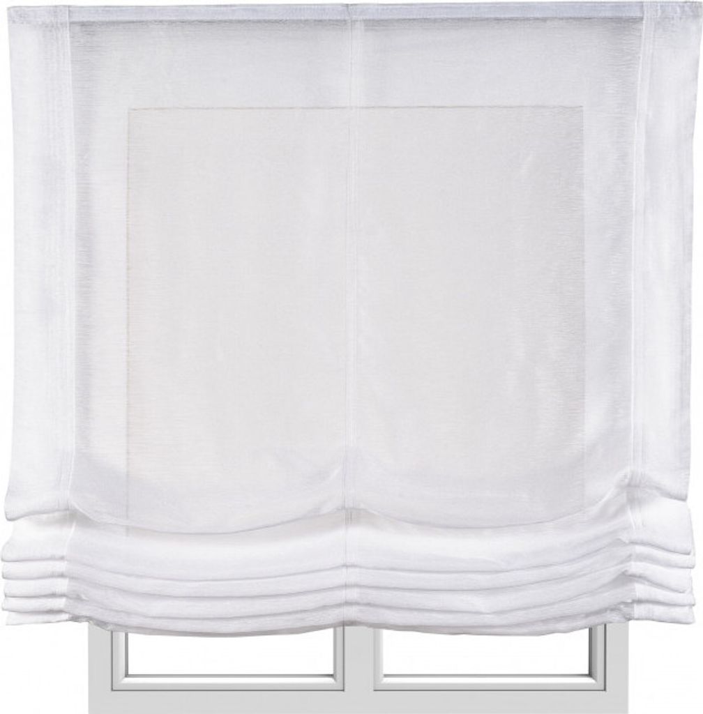 STORESDECO Faltrollo Ohne Stangen, Lichtdurchlässiges Rollo Für Fenster, Stoffrollo Transparent | Dream Weiß, 120 cm x 175 cm