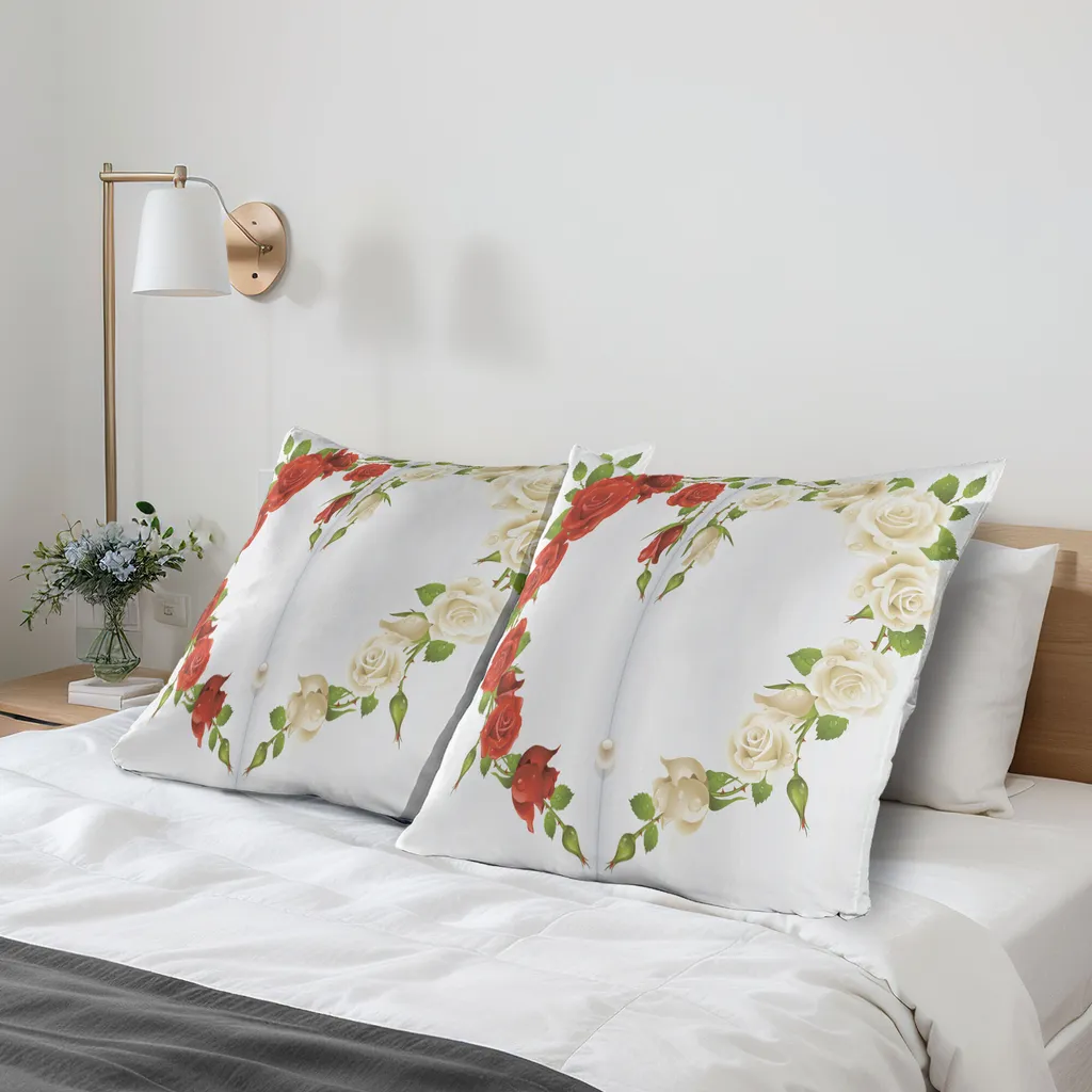 Idea Regalo Romantica: Set 2 Federe Rose ABAKUHAUS 80x80 cm