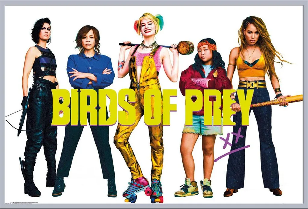 Affiche Birds of Prey Cadre Argenté Shinsuke avec Vitre de Protection