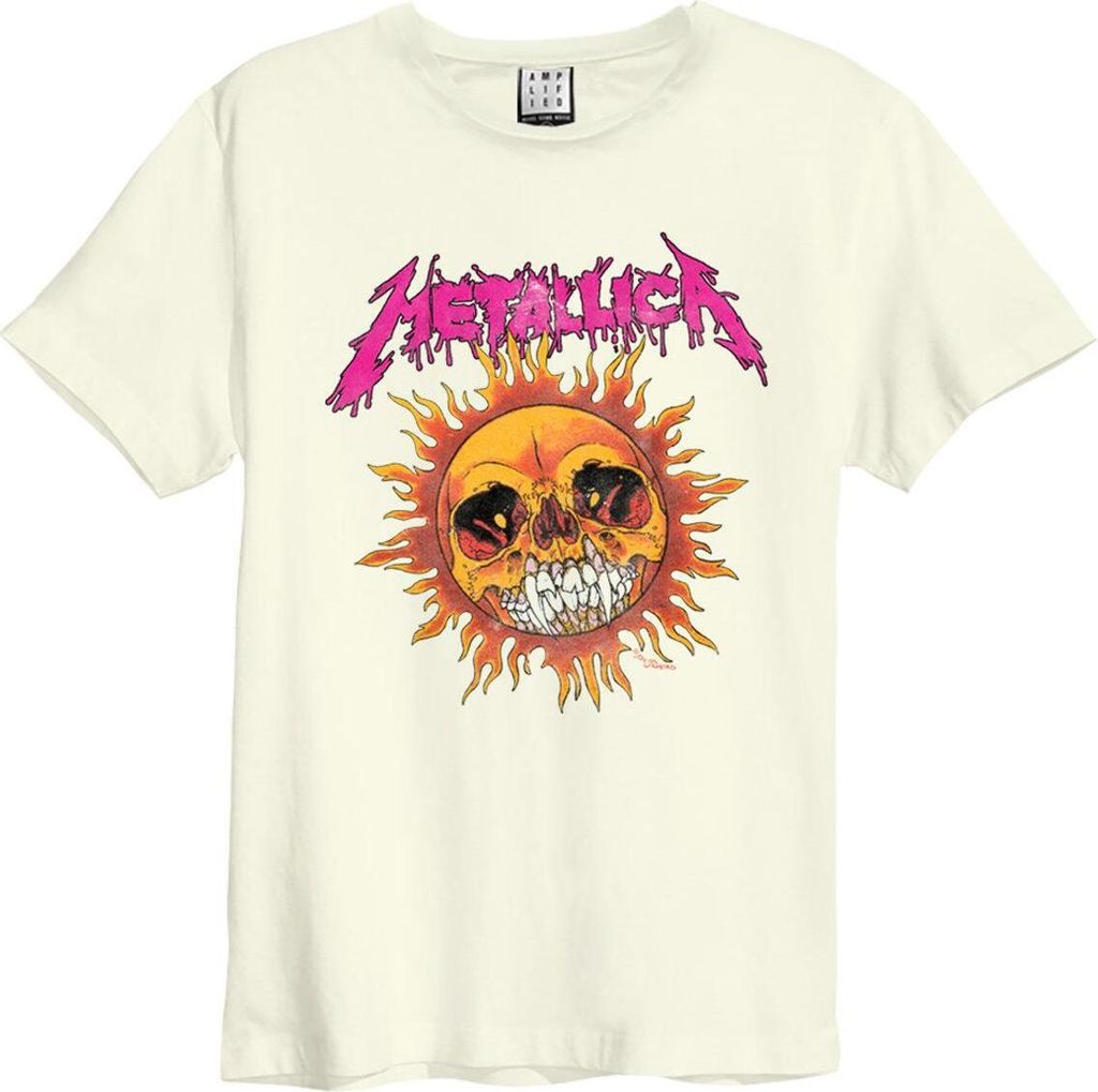 Amplified - "Neon Sun" T-Shirt für Herren/Damen Uni GD717 (M) (Altweiß)
