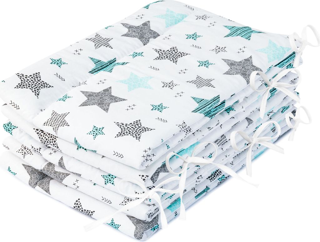 Amilian Bettumrandung Babybett Baby Kinder Nestchen Kantenschutz Bettnestchen Kopfumrandung für Laufstall Bettausstattung Bettschlange 420 cm