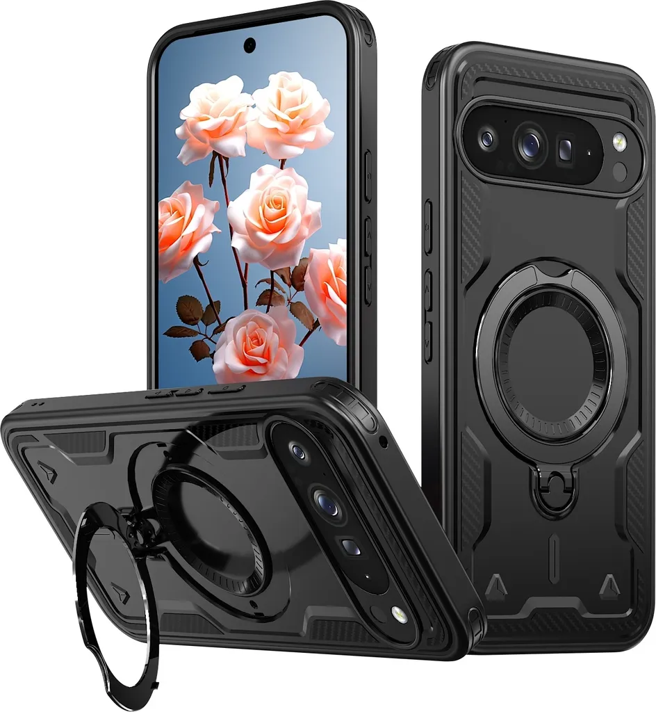 RhinoShield SolidSuit Custodia Antiurto Per Google Pixel 9/9 Pro: Sottile E Resistente, Protezione Da 3,5 Metri (Nero)