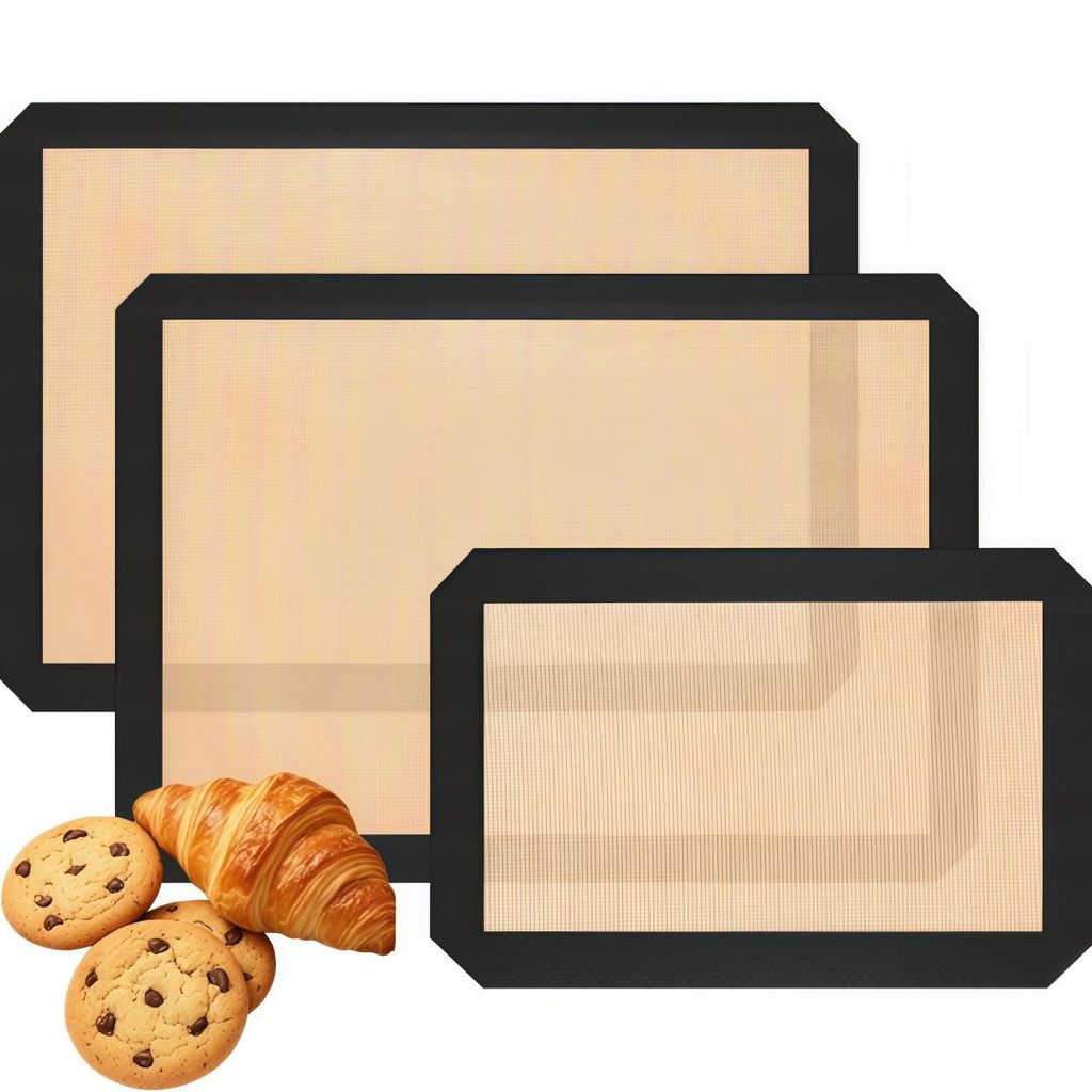 Backmatte aus Silikon (3er Set) Wiederverwendbare Backfolie Produktbild 