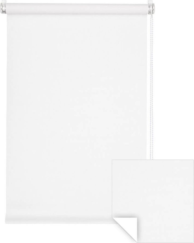 Victoria M. Klemmfix Verdunkelungsrollo, 85 x 230 cm, weiß blickdicht, ohne Bohren, pflegeleicht