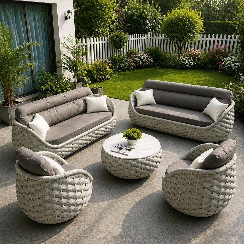 Ensemble de mobilier de jardin composé de 5 pièces : 2 Image du produit 