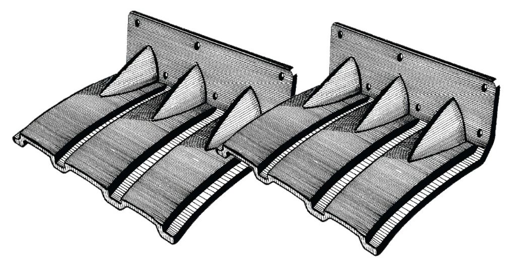 Trimmklappen Polyethylen selbstanpassend 365x245mm , 1 Paar