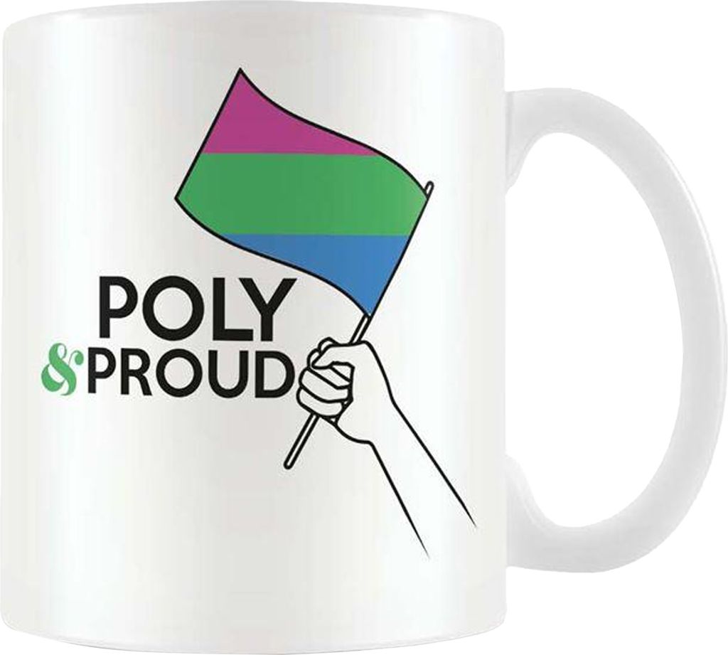 Pyramid International - Kaffeebecher "Polysexual" PM4323 (Einheitsgröße) (Weiß/Schwarz/Grün)