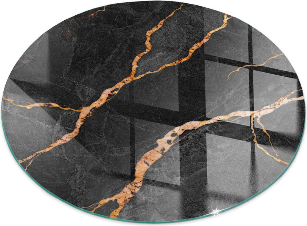 Eleganter Marmor mit Aderung – Glasbodenplatte für – Kaminofen – Kaminplatte Glas – Schutzglas – Funkenschutzplatte –Glasbodenplatte F...