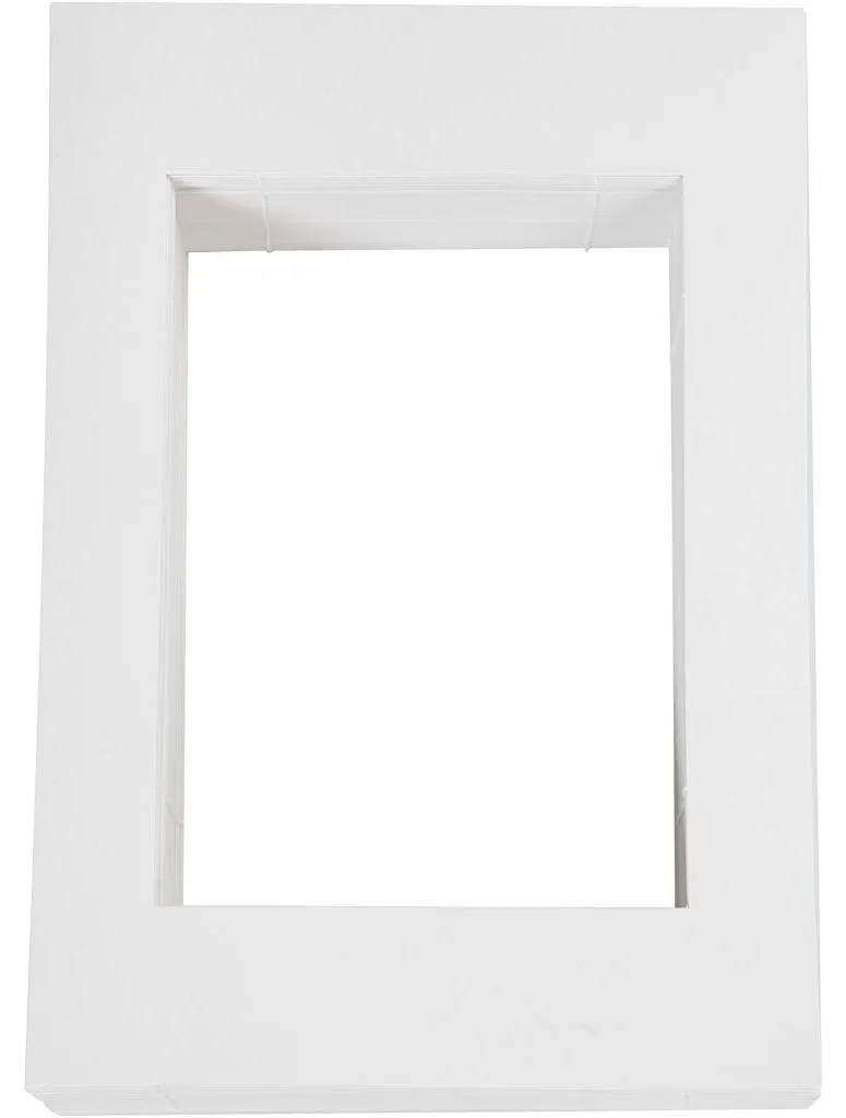 Cadre Blanc Passe-partout 19,8x28 cm pour A5, Lot de 100, Finition Pro