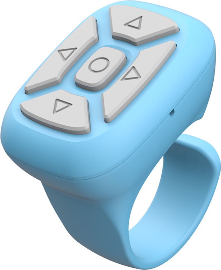 Bluetooth Fernbedienung Video Page Turner Handy Kamera Shutter Fingertip Controller Blau