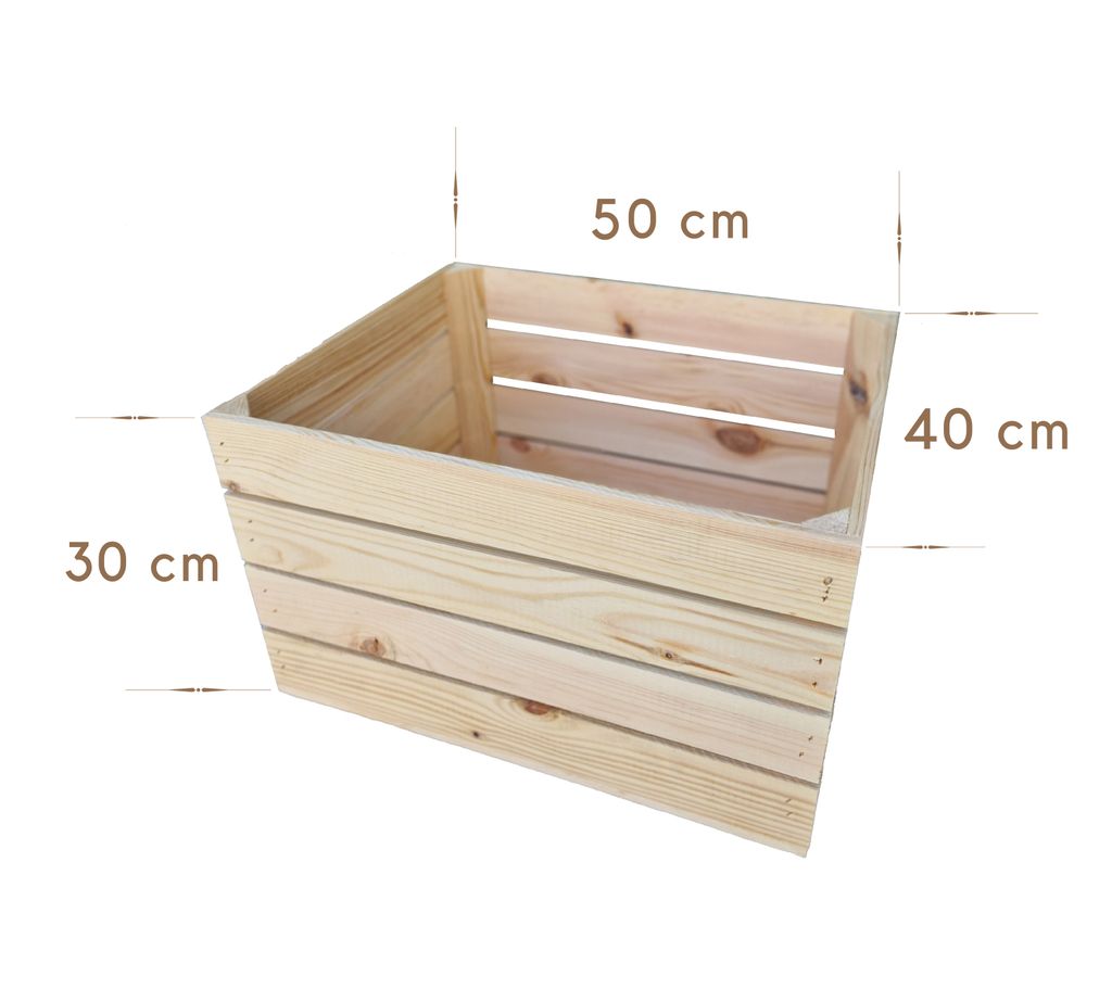 Holzkiste 50x40x30 cm 6er Set