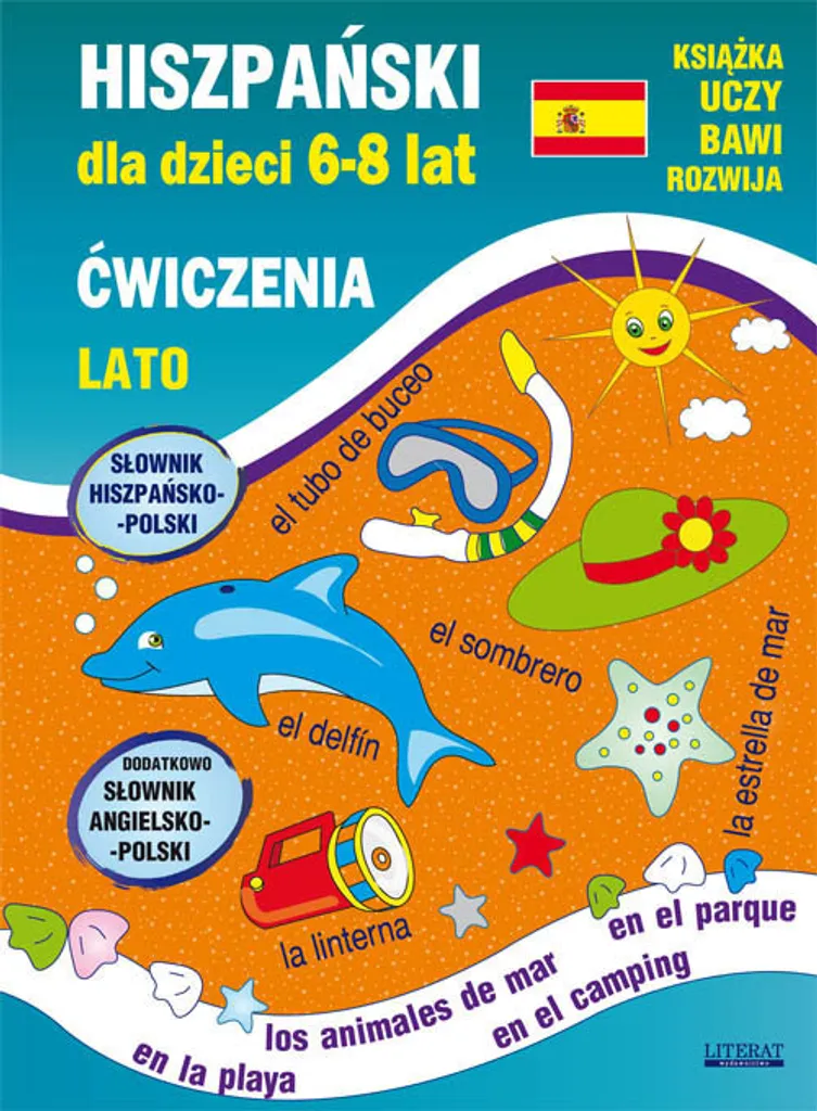 Livre d'exercices Espagnol 6-8 ans : 50 activités d'été illustrées