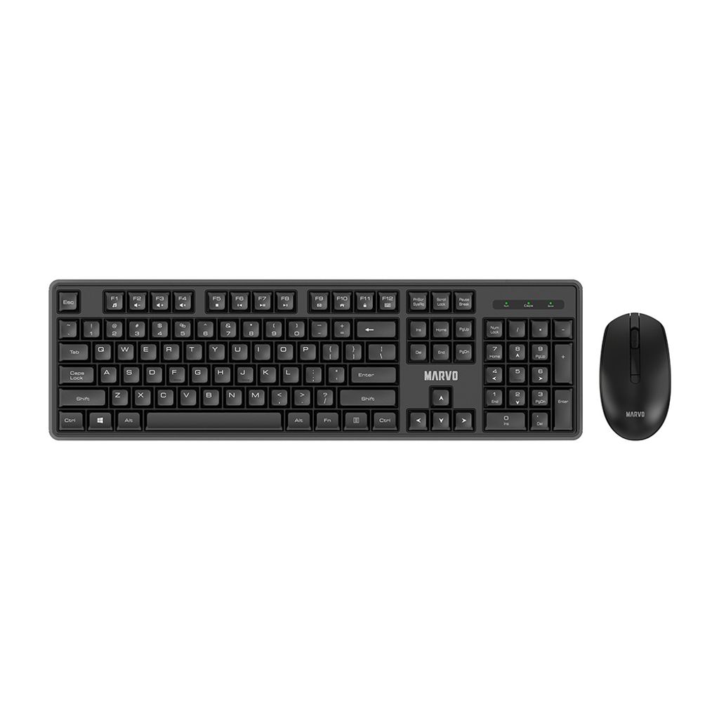 MARVO WS005BK Kabelloses Set Tastatur & Maus | Englisches Produktbild 