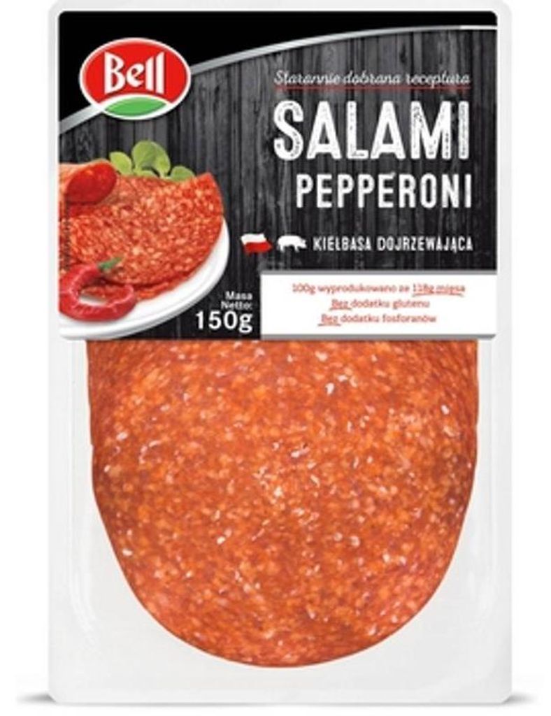 Salami pepperoni w plastrach 150g Zdjęcie produktu 