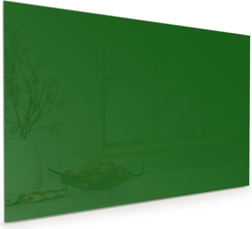 Küchenrückwand Spritzschutz Glas mit Motiv Dunkelgrüner Hintergrund II 40 x 40 cm