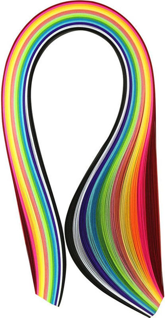 Quillingstreifen 5mm 16 Farben - 150 Stück. Produktbild 