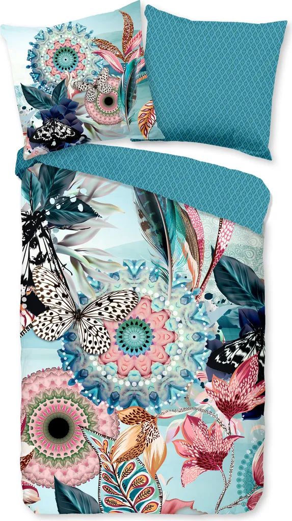 Biancheria da Letto HIP Maximilian Aqua 135x200 - Satin 100%