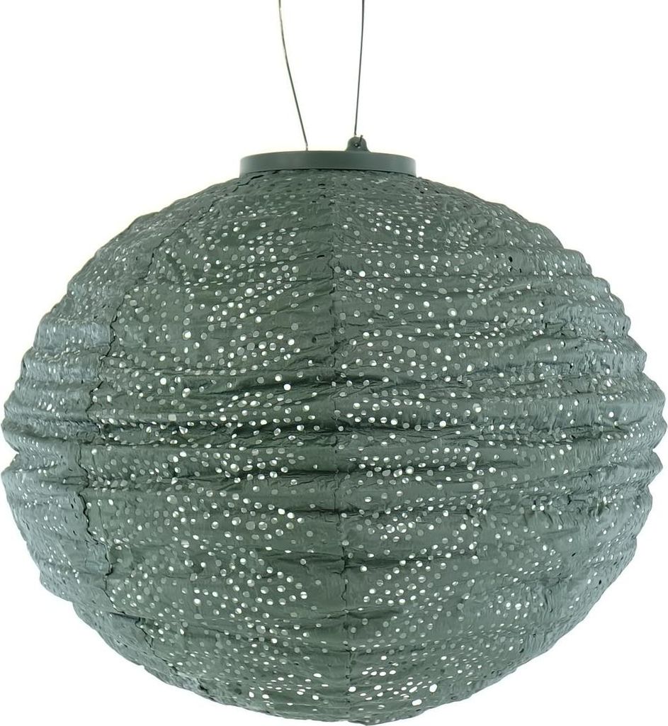 LUMIZ Lampion Solarlampe Round 30 Folia Sage Green salbeigrün Ø 30 cm - Tyvek