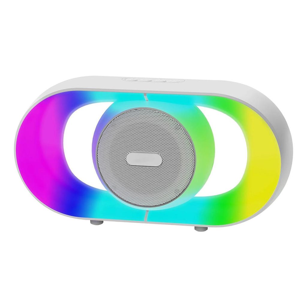 Tragbarer Bluetooth-Lautsprecher Outdoor, Kabellos, Mit LED-Beleuchtung & FM-Radio, Stereoklang, Satter Bass, Bluetooth 5.4