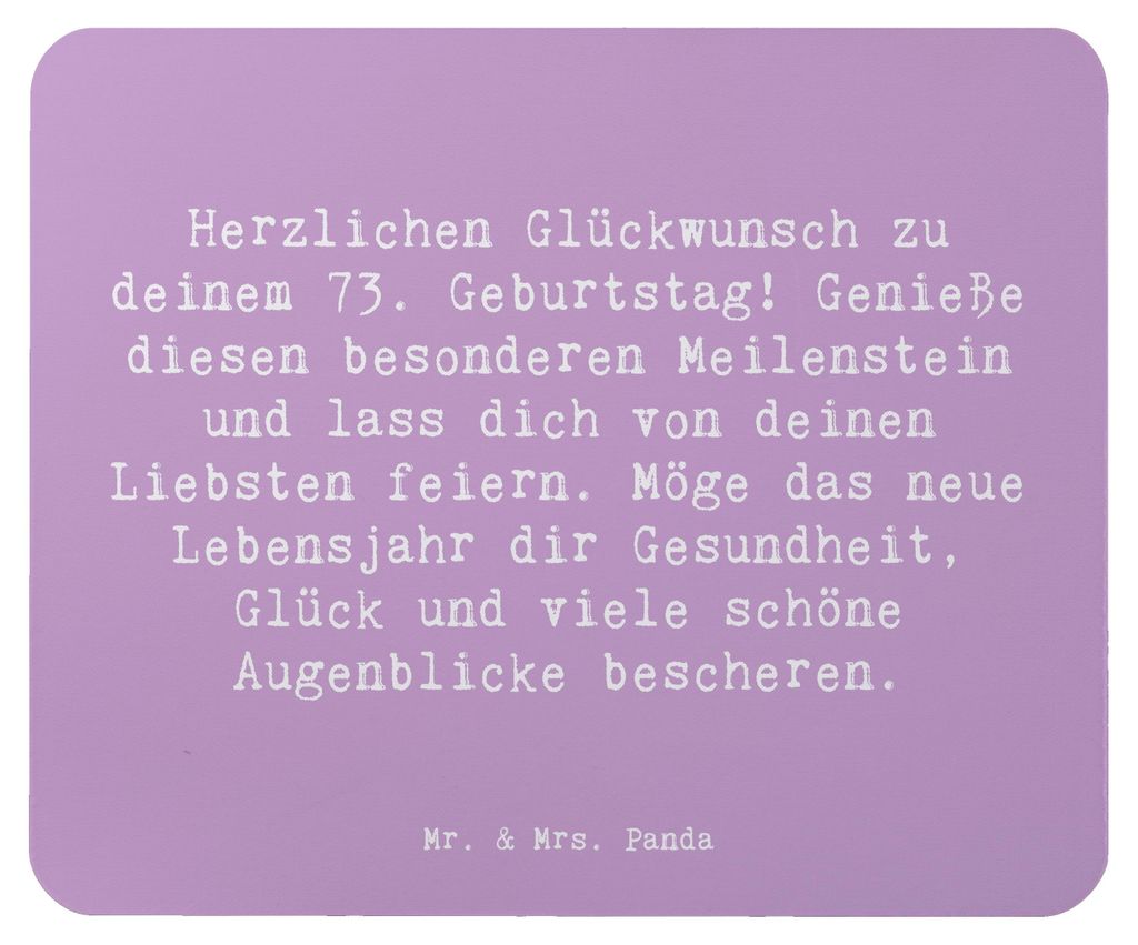 Mr. & Mrs. Panda Mouse Pad Spruch 73. Geburtstag Produktbild 