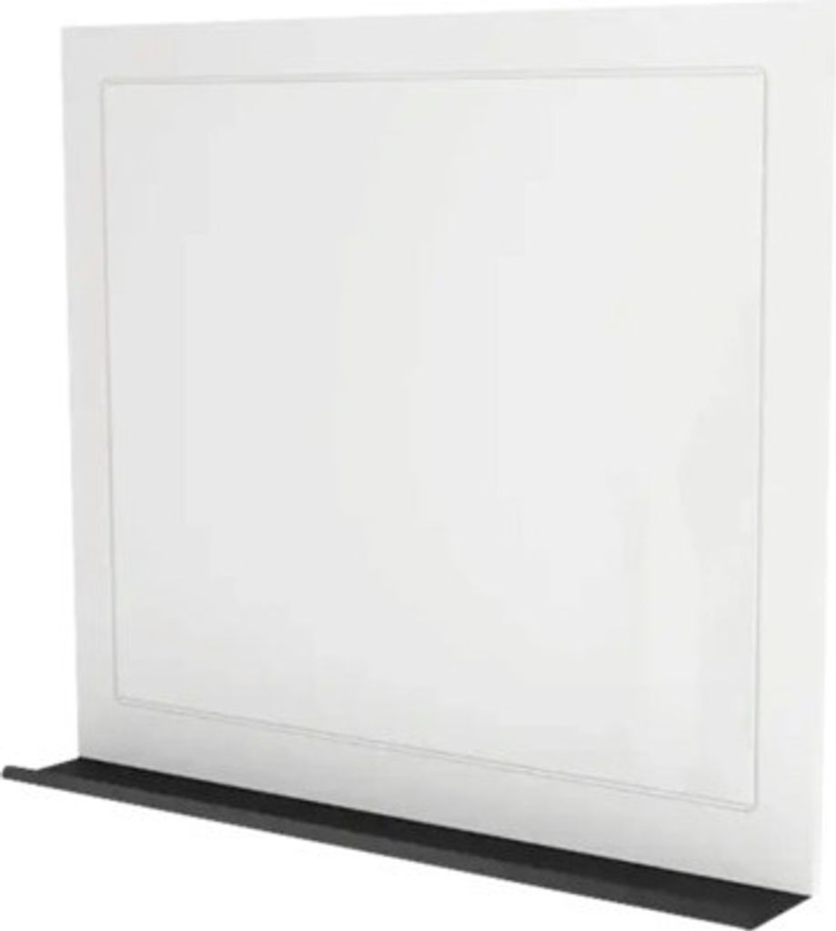 Rahmenspiegel mit Ablage Devo Vena 2.0 BxHxS 80x70x12 cm arctic white hochglanz/black