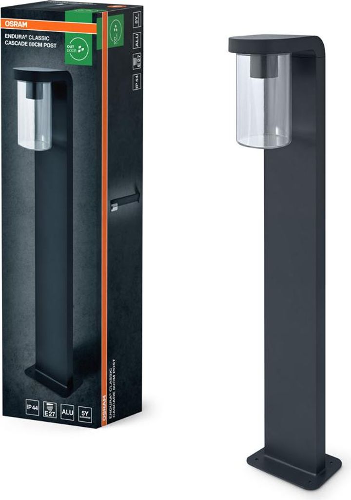 Osram Außenstehleuchte Endura Classic Cascade Wall Dunkelgrau IP44 max. 25W E27