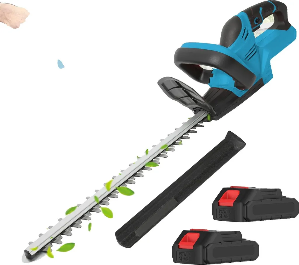 Taille-haie électrique sans fil pour jardinage avec double batterie 1500tr