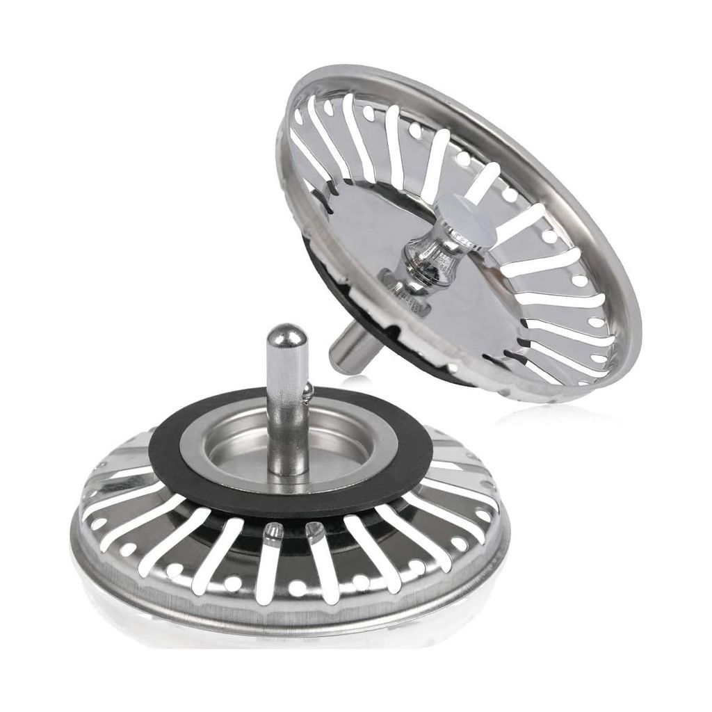 Siebkörbchen Spüle 80mm - Rostfreies Edelstahl Spülbecken Produktbild 