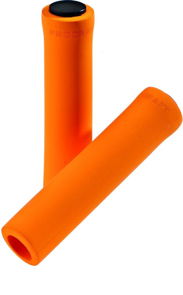 Procraft Lenkergriffe PRC SG1 130 mm orange - leichte Silikon-Griffe für Race...
