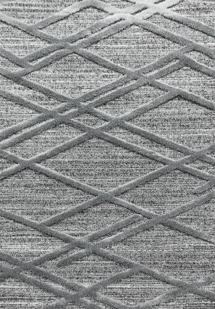 Teppium Teppich Wohnzimmer Hoch-Tief Effekt 3D Optik Skandinavische Boho Design Elegante Hochflor Teppich Flauschig, Grösse: 140x200 cm