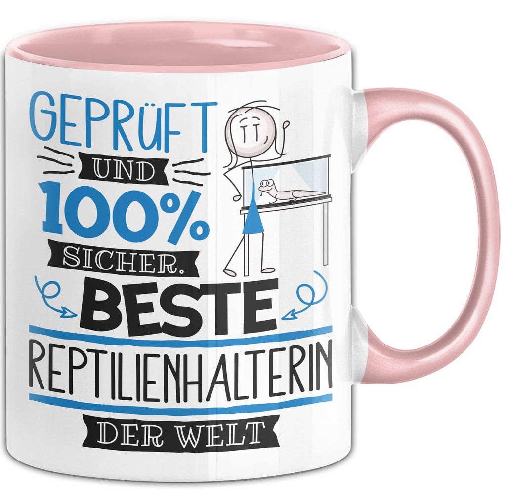Beste Reptilienhalterin Der Welt Tasse Geschenk für Eine Reptilienhalterin Und Sicher Geschenkidee Geburtstag Weihnachten (Rosa)