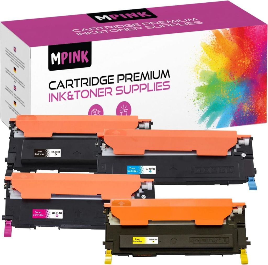 4x Toner für Samsung CLT-K4072S/ CLT-K4092S CMYK Set (Cyan, Magenta, Gelb, Schwarz) CLP-310 320 CLX-3180 3185